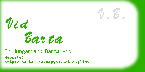 vid barta business card